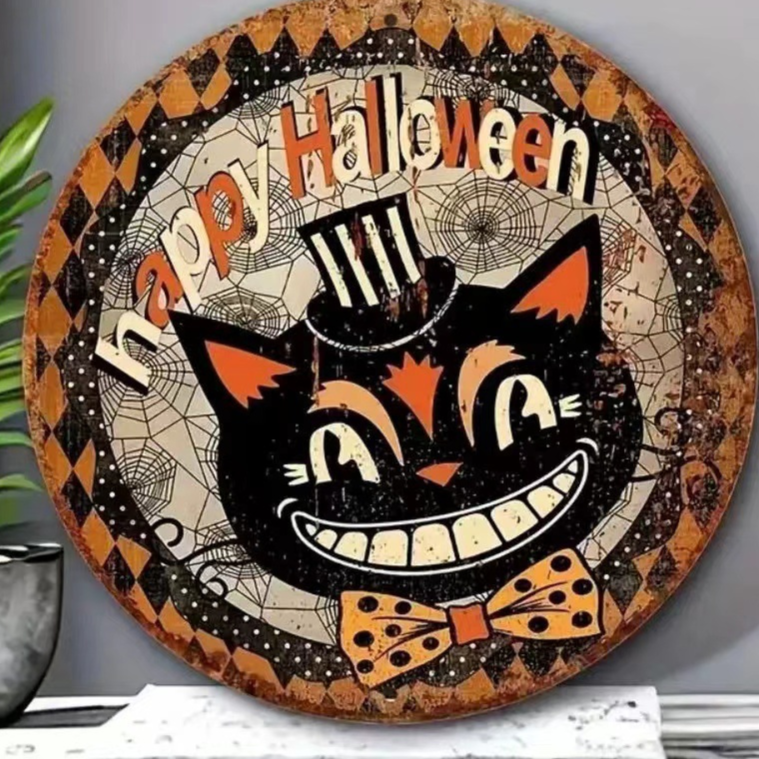 Halloween Boxwood Wall and Door Sign