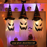 Luminous Wizard Hat Halloween Decoration with Warm Light - Cloth