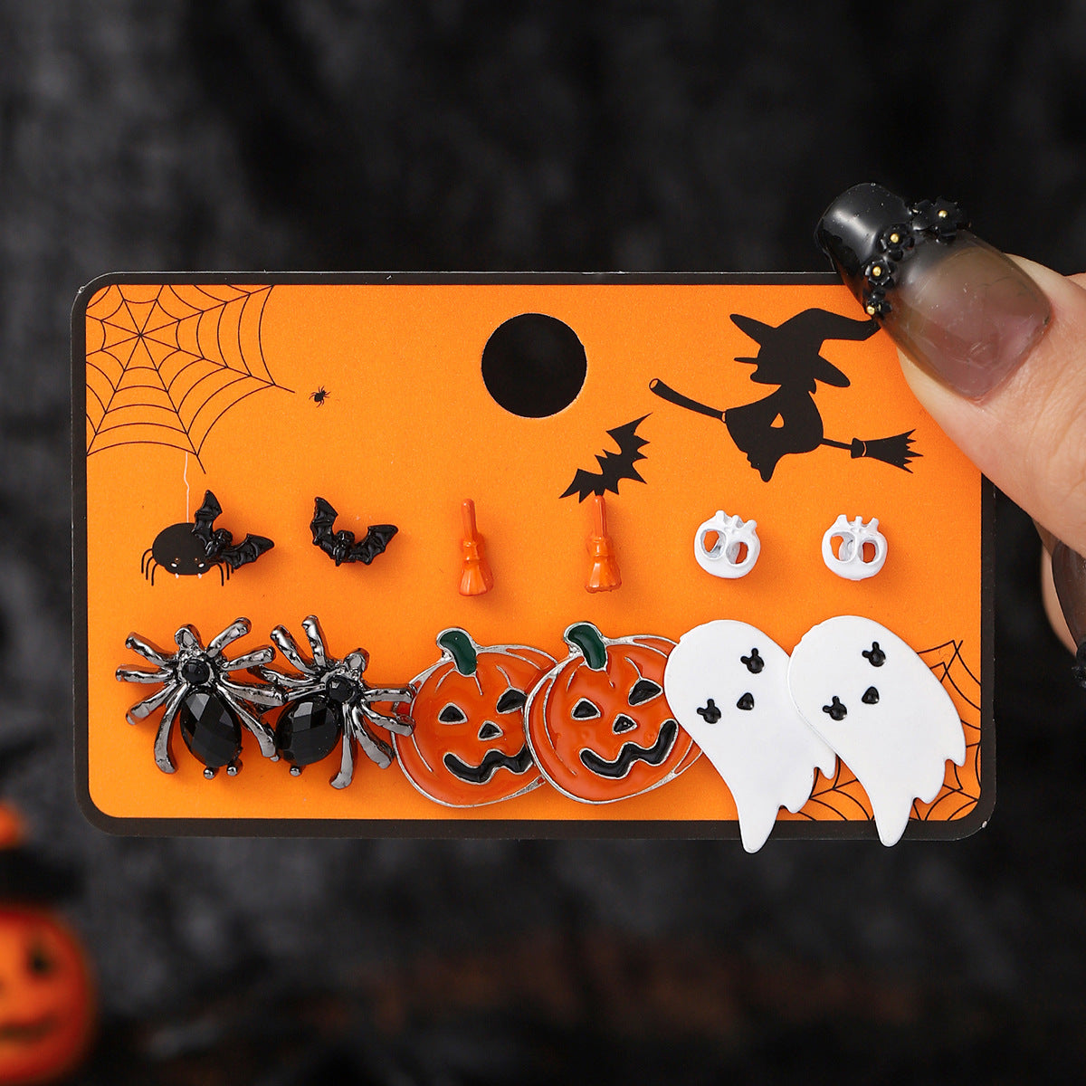 Cartoon Halloween Earrings Set