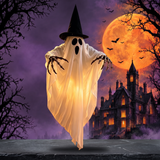 Halloween Glowing Skeleton Ghost Hanging Decoration - Cloth