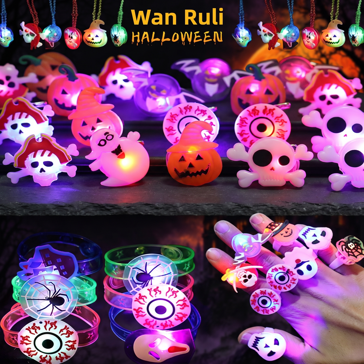 LED Glowing Christmas Halloween Accessories — Hallowicked hero (SUJEWNP00707)