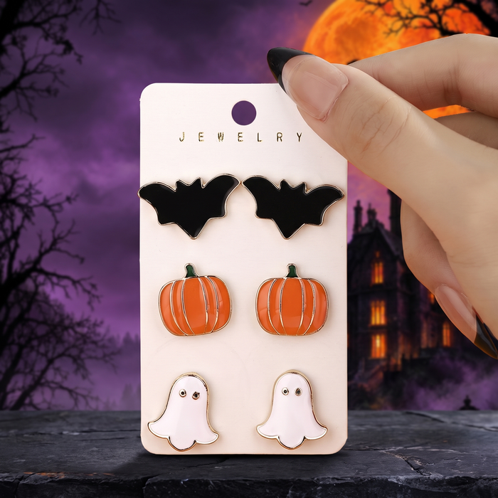 Cartoon Halloween Earring Set — Hallowicked hero (SUJEWES00167)