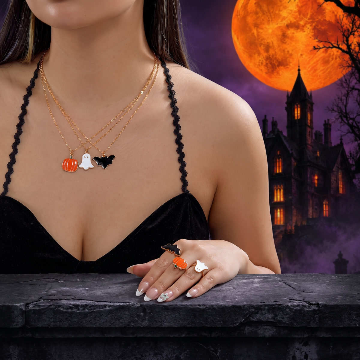 Halloween Cartoon Accessory Set — Hallowicked hero (SUJEWNP00680)