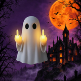 Halloween Ghost Middle Finger Glowing Night Light — Hallowicked hero (SUMSLRS00136)