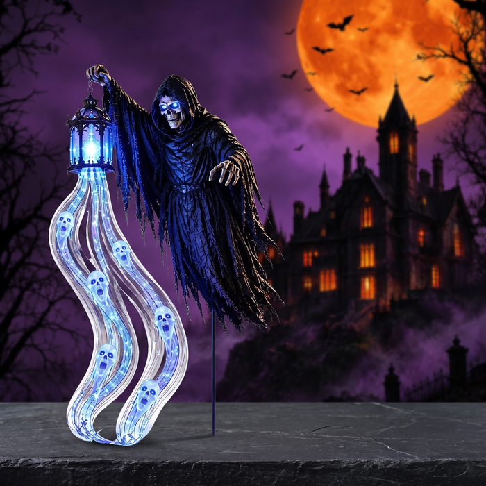 Halloween Ghost Grim Reaper Lantern Garden Decoration — Hallowicked hero (SUGAOOO00036)