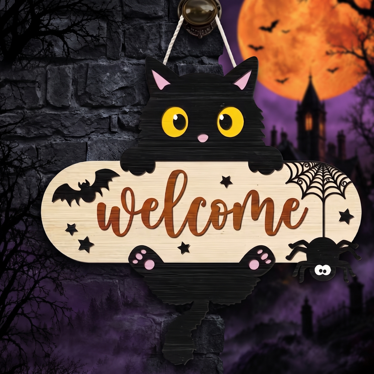 Halloween Door Hanger — Hallowicked hero (SUHODWD00036)