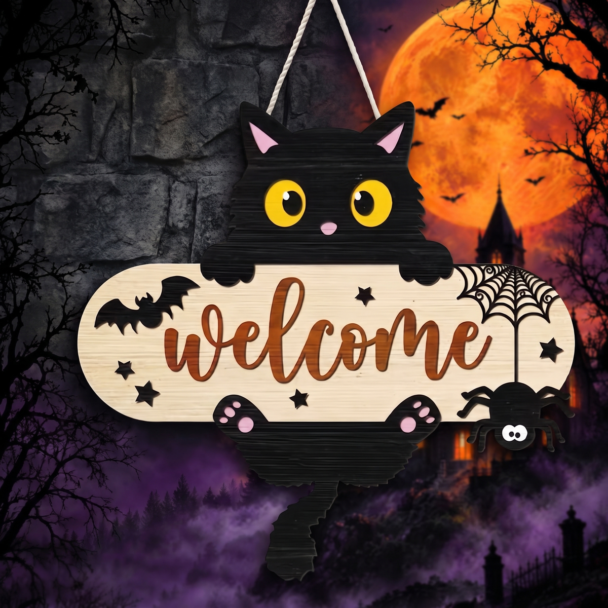 Halloween Door Hanger — Hallowicked hero (SUHODWD00033)