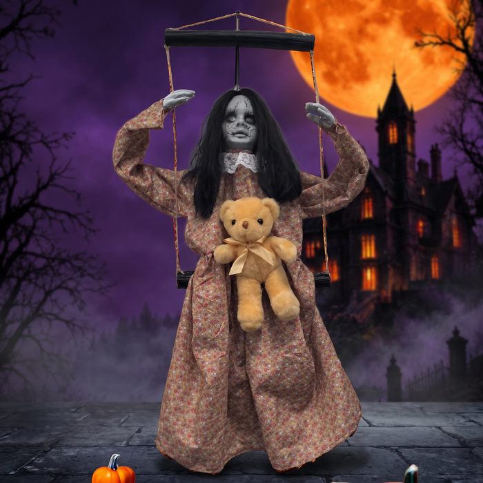 Halloween Female Ghost Puppet Scary Hanging Decoration — Hallowicked hero (SUPRRDP00002)