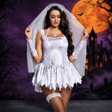 Halloween Adult Ghost Bride Costume Cosplay Stage Performance Outfit — Hallowicked hero (SUWOCSC00045)