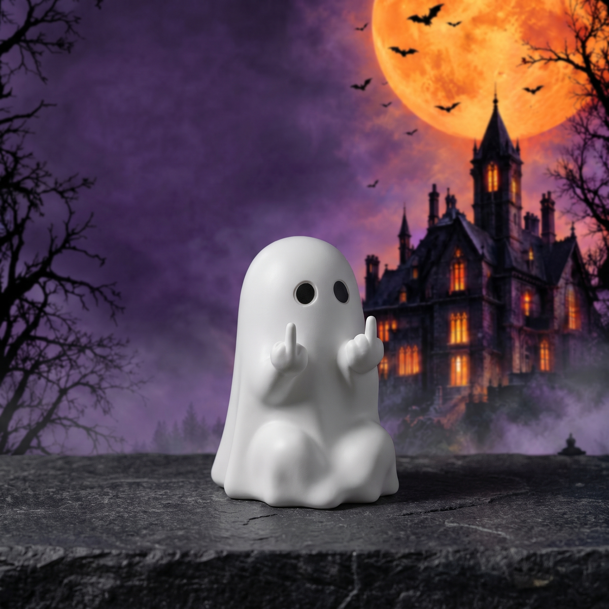 Cartoon Ghost Figurine Halloween Christmas Decor — Hallowicked hero (SUHODTV00096)