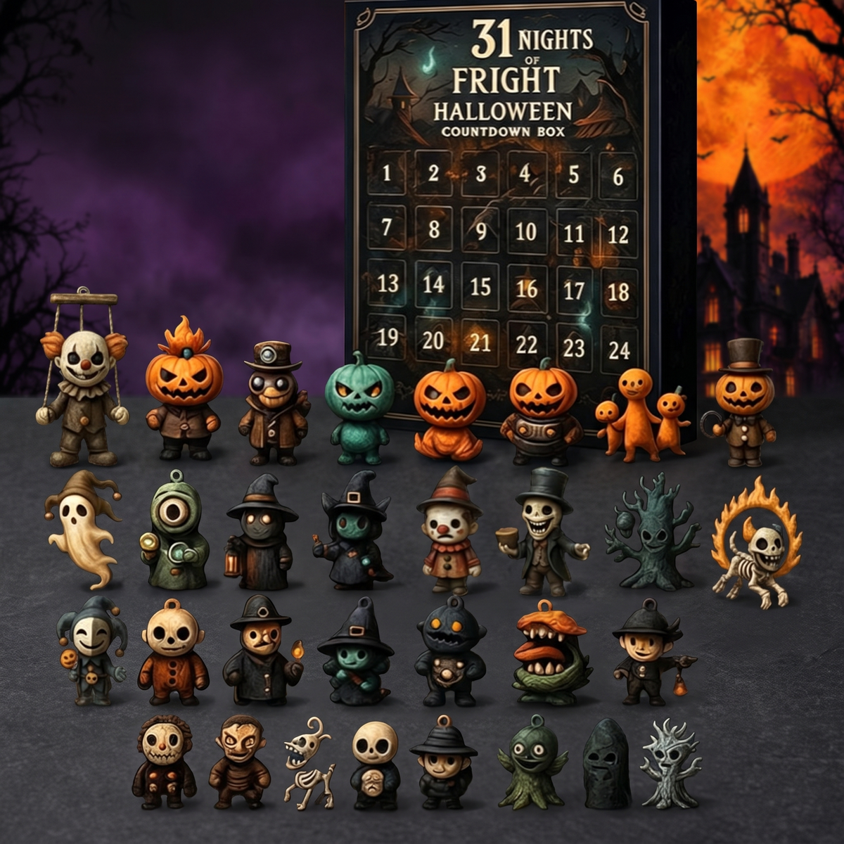 Halloween Countdown Blind Box with 3D PVC Figures — Hallowicked hero (SUACAAB00017)
