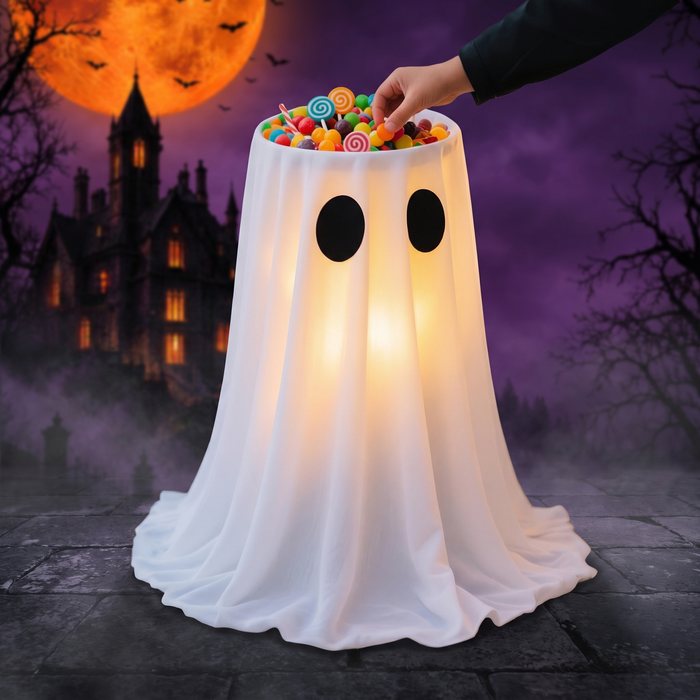 Halloween Ghost Candy Bowl Decoration — Hallowicked hero (SUGAOOO00022)