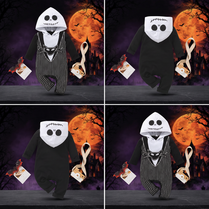 Baby Halloween Skeleton Hooded Jumpsuit — Hallowicked hero (SUBAEBB00064)