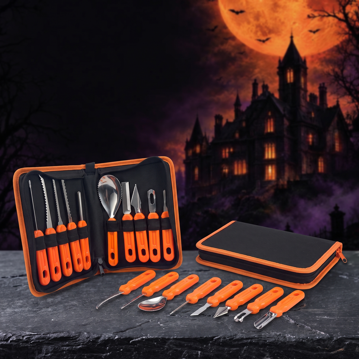 Halloween Pumpkin Carving Tool Set — Hallowicked hero (SUACAOW00019)