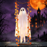 LED Illuminated Halloween Ghost Hanging Decoration — Hallowicked hero (SUACAOW00017)