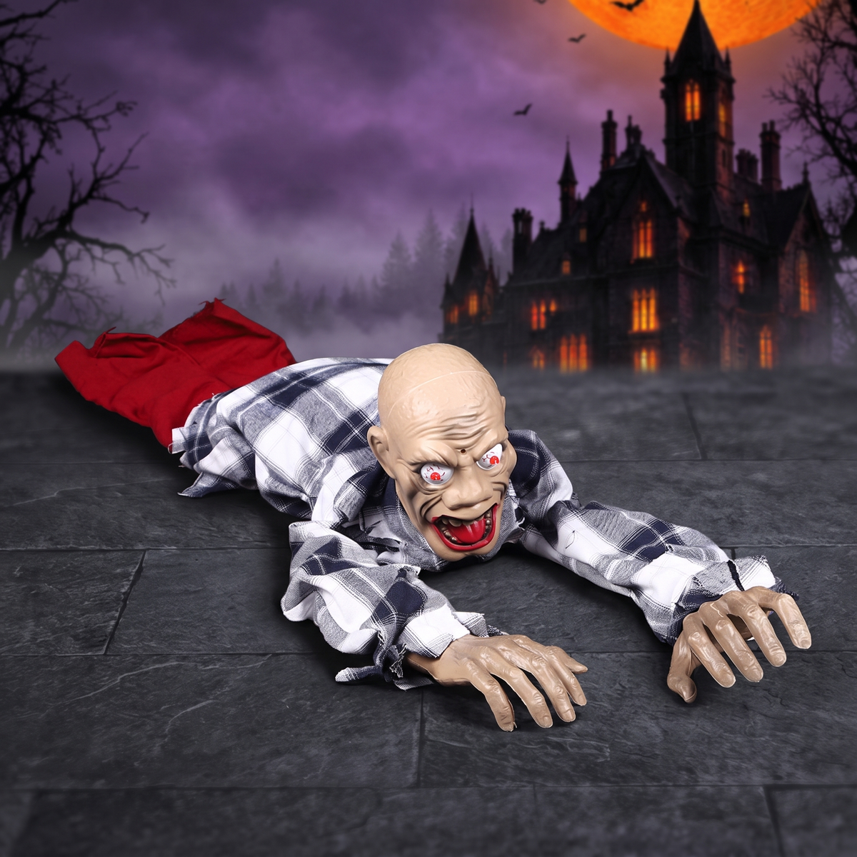 Halloween Voice Controlled Creeping Ghost Decoration — Hallowicked hero (SUPRRPE00003)