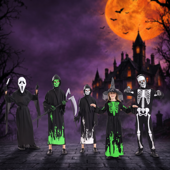 Glow-in-the-Dark Halloween Cosplay Costume — Hallowicked hero (SUWOCSC00017)