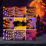 Led Simulated Maple Leaf Pumpkin Light String Halloween Thanksgiving Decorative Light — Hallowicked hero (SUSMHSL00008)