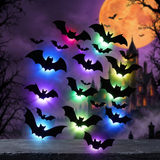 3D Halloween Glow Bat Spider LED Wall Decoration — Hallowicked hero (SUHODWD00002)
