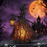 Halloween Witch Lights Gothic-Style Home Decoration — Hallowicked hero (SUHODTM00003)