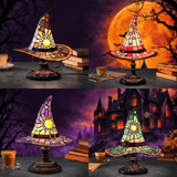 Resin Gothic Halloween Witch Hat Night Light — Hallowicked hero (SUHODTR00005)