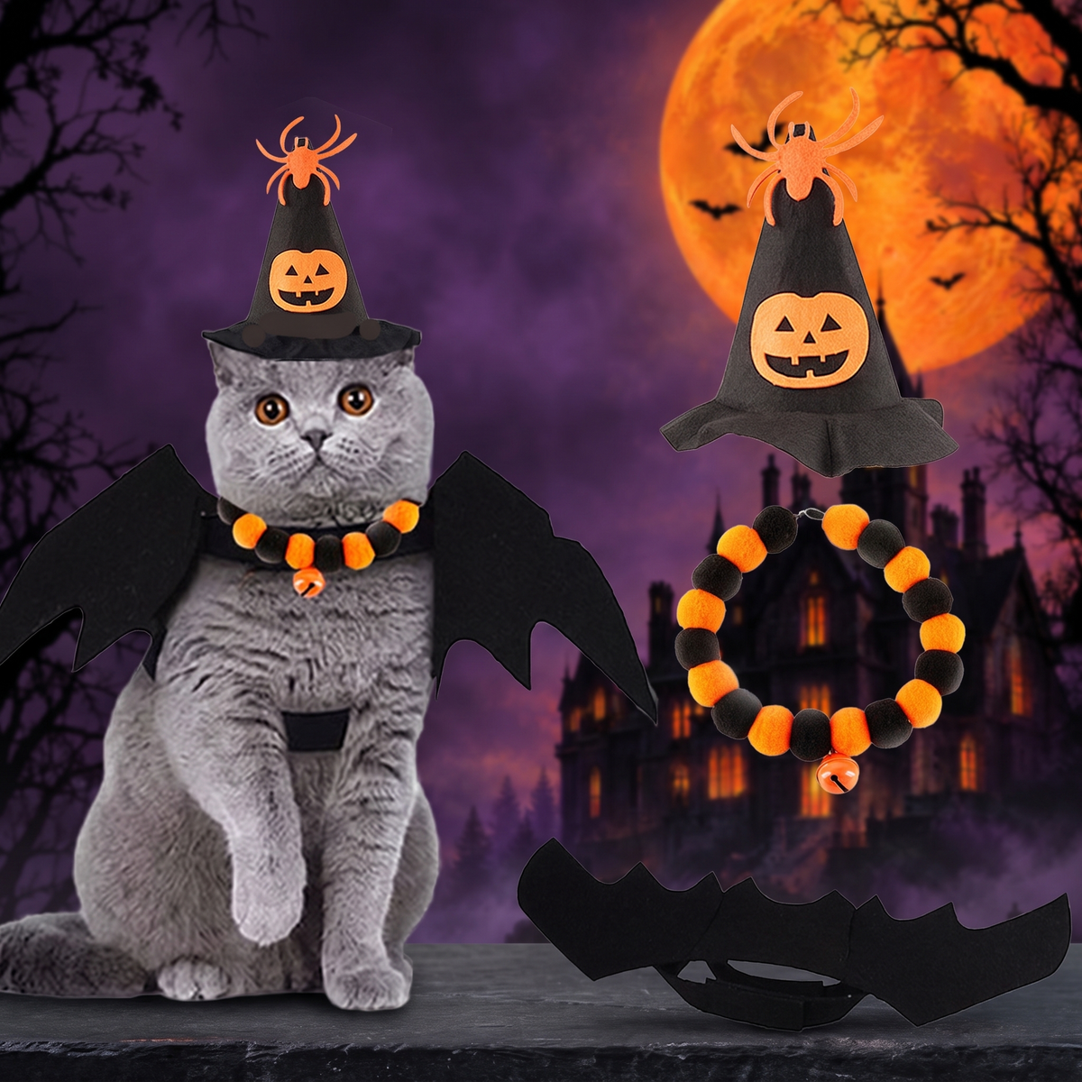 Pet Winter Costume Halloween Outfit — Hallowicked hero (SUPEGDA00015)