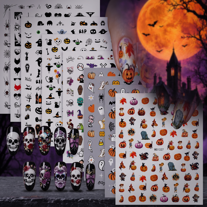 Halloween nail stickers — Hallowicked hero (SUNAANN00010)