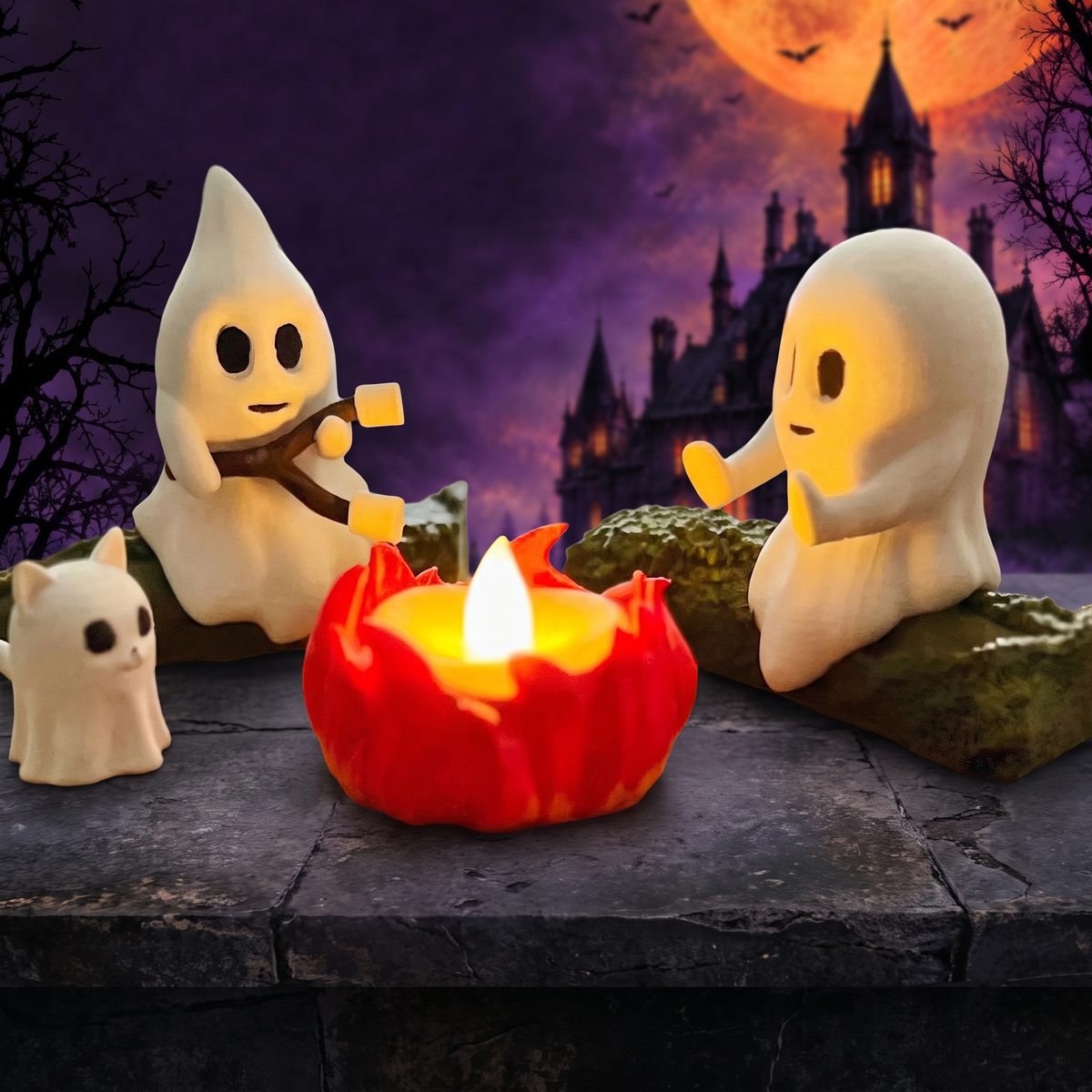 Halloween Campfire Flickering Night Light Ornament — Hallowicked hero (SUMSLRS00005)