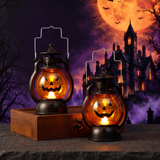 Halloween Retro Small Oil Lamp Pumpkin Lantern Ghost Lamp Luminous Night Light — Hallowicked hero (SUMSLRS00012)