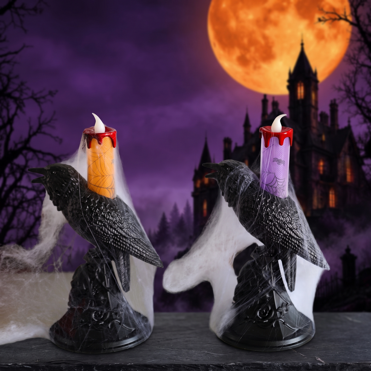 Halloween Crow LED Electronic Candle — Hallowicked hero (SU00347887)