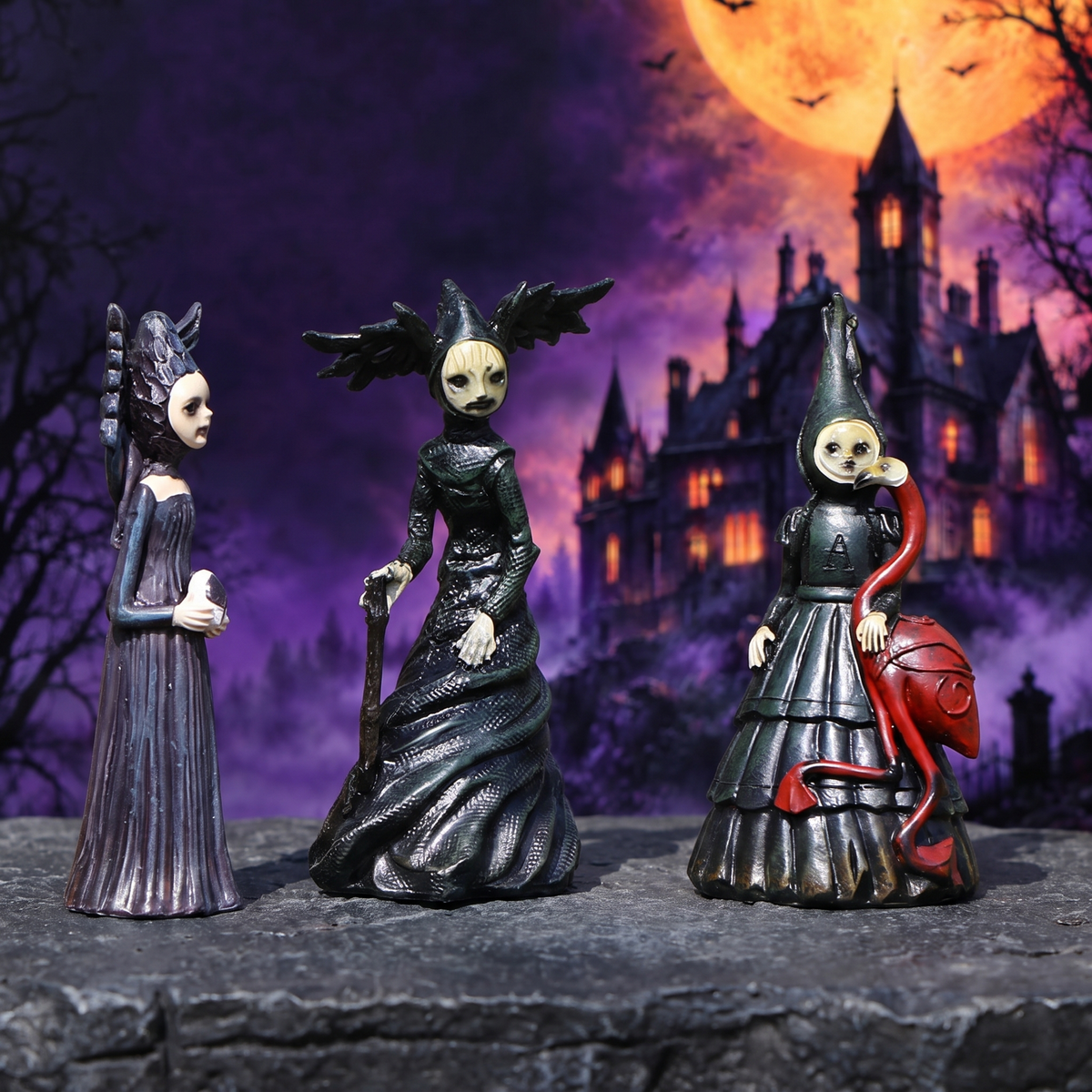Cross-Border Outdoor Living on Your Own Nightmare Creative Decorative Ornaments Garden Halloween Witch Resin Crafts — Hallowicked hero (SU00158886)