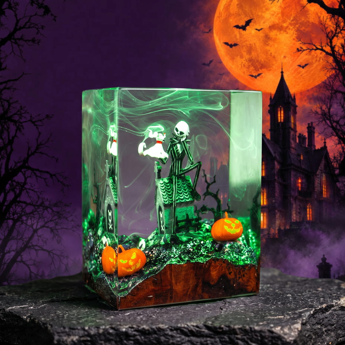 Handmade Resin Halloween Decor Lamp — Hallowicked hero (SU00133396)