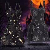 Halloween Print Backless Mini Dress — Hallowicked hero (SU00042364)