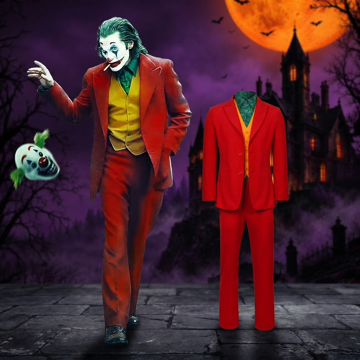 DC Movie Joker Cosplay Costume Joaquin Phoenix Halloween Outfit — Hallowicked hero (SU00025005)