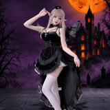 Gothic Halloween Costume Black Red Dress — Hallowicked hero (SU00029948)