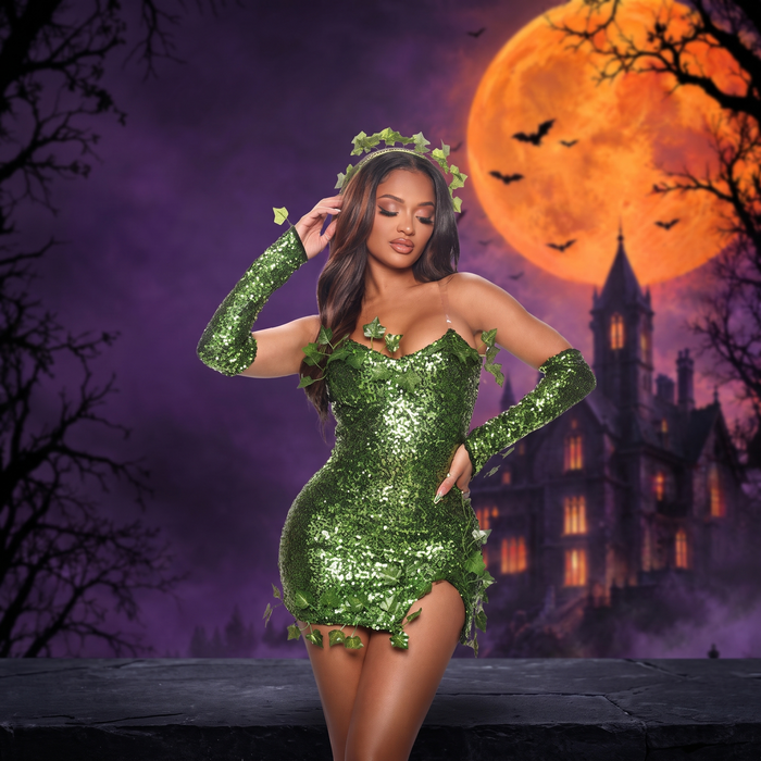 Leaf Sequins Halloween Dance Dress — Hallowicked hero (SU00026956)