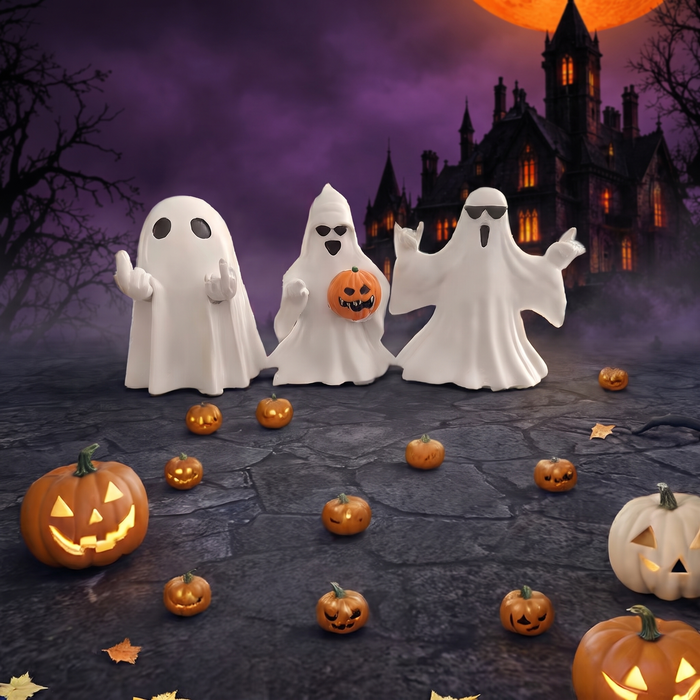 Halloween Little Finger Cute Ghost Eyes Style Middle Finger — Hallowicked hero (SU00024887)