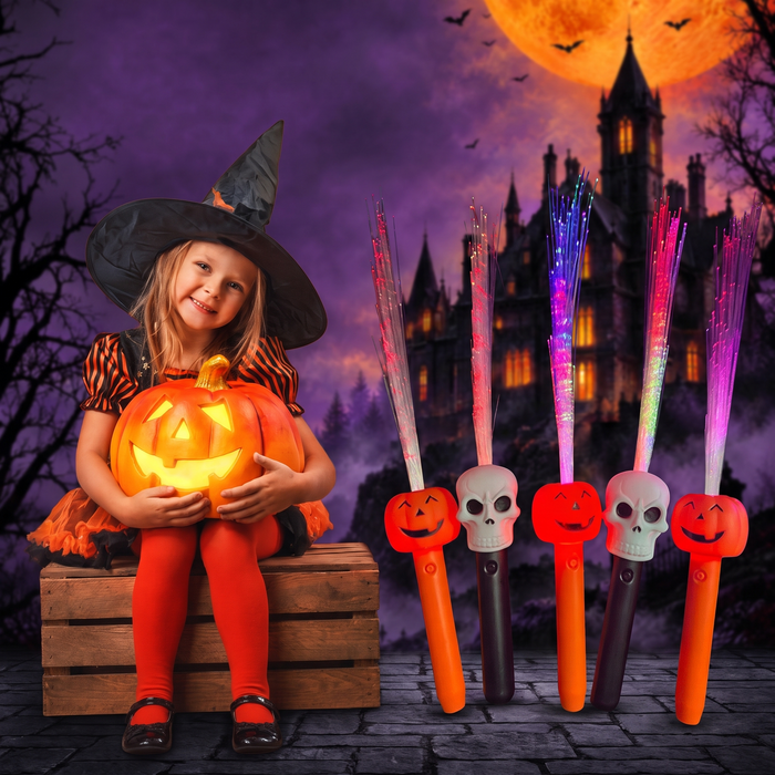 Colorful Luminous Toys Pumpkin Skull Halloween — Hallowicked hero (SU00024865)