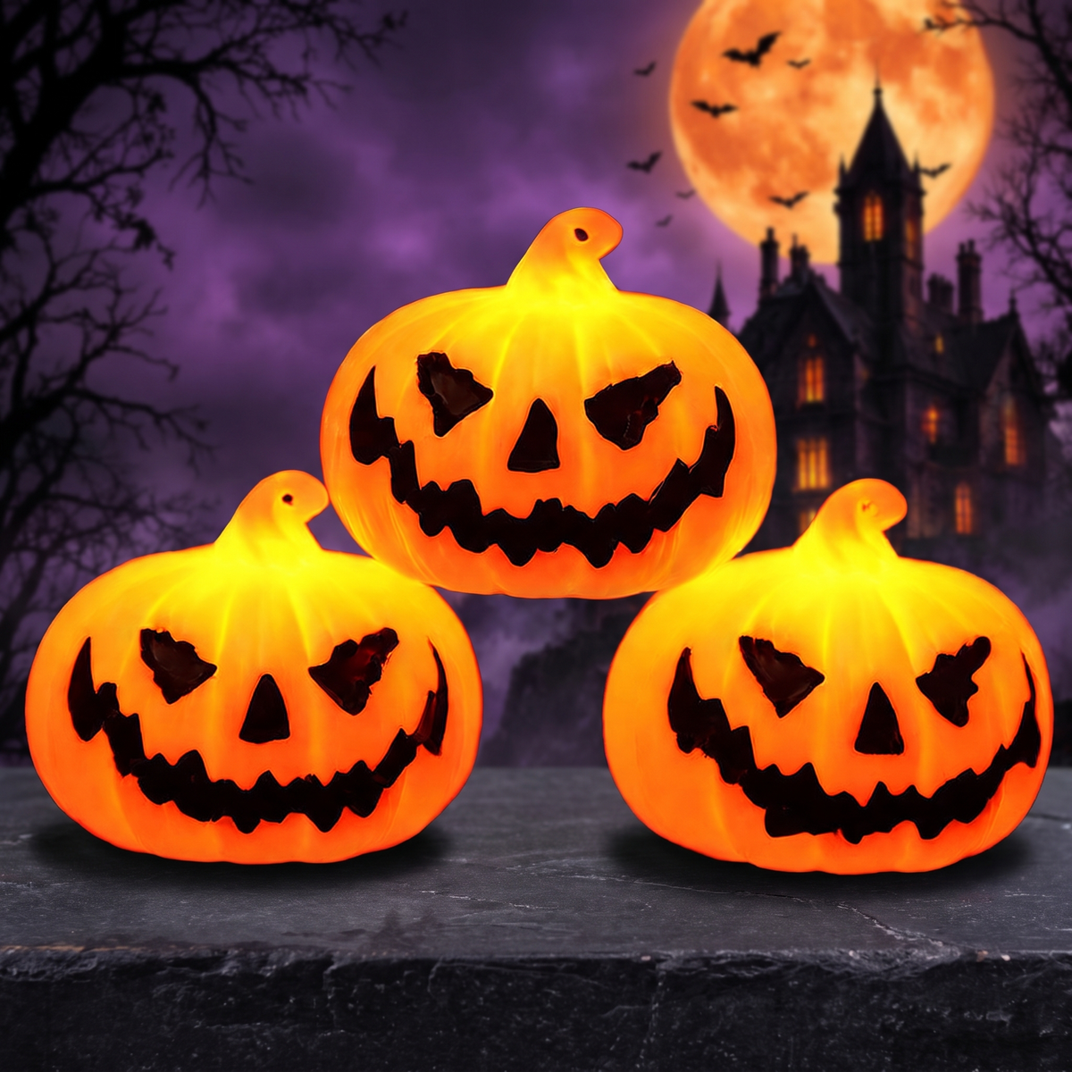 Halloween LED pumpkin lights atmosphere decoration lights — Hallowicked hero (SU00024801)