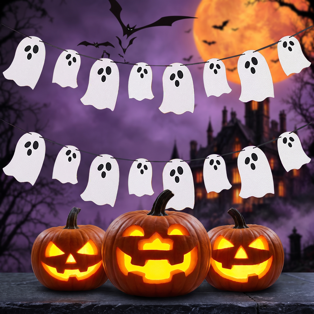 Halloween new ghost pull flag party decoration — Hallowicked hero (SU00023575)