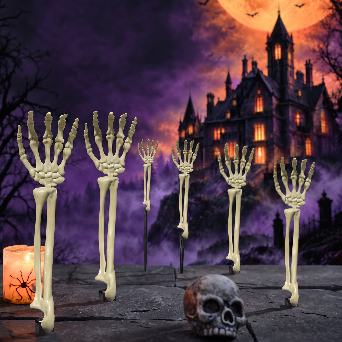 Halloween Yard Stake Ghost Hand Decoration — Hallowicked hero (SU00023580)