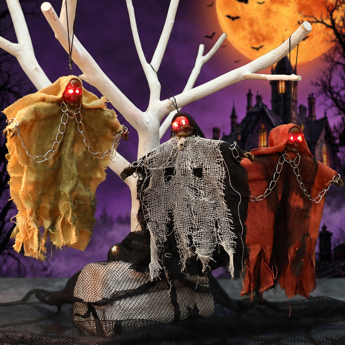 Halloween Glowing Skeleton Hanging Ghost — Hallowicked hero (SU00023503)