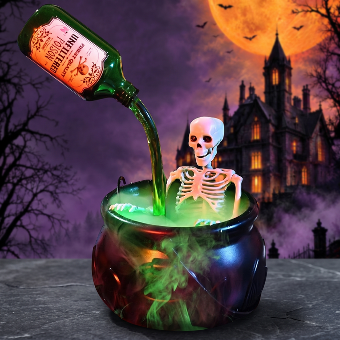 Halloween Flame Witch Bucket Indoor Decoration — Hallowicked hero (SU00017544)