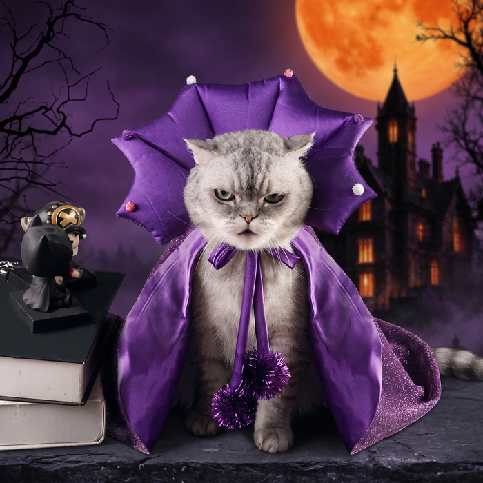 Halloween Pet Bat Cloak Costume for Cats and Dogs — Hallowicked hero (SU00024853)