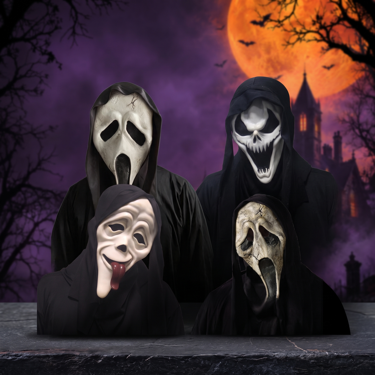 Scream Horror Face Mask for Halloween Party — Hallowicked hero (SU00024541)