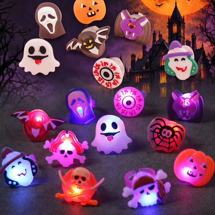 LED Glow Party Finger Rings for Halloween Christmas — Hallowicked hero (SU00025929)