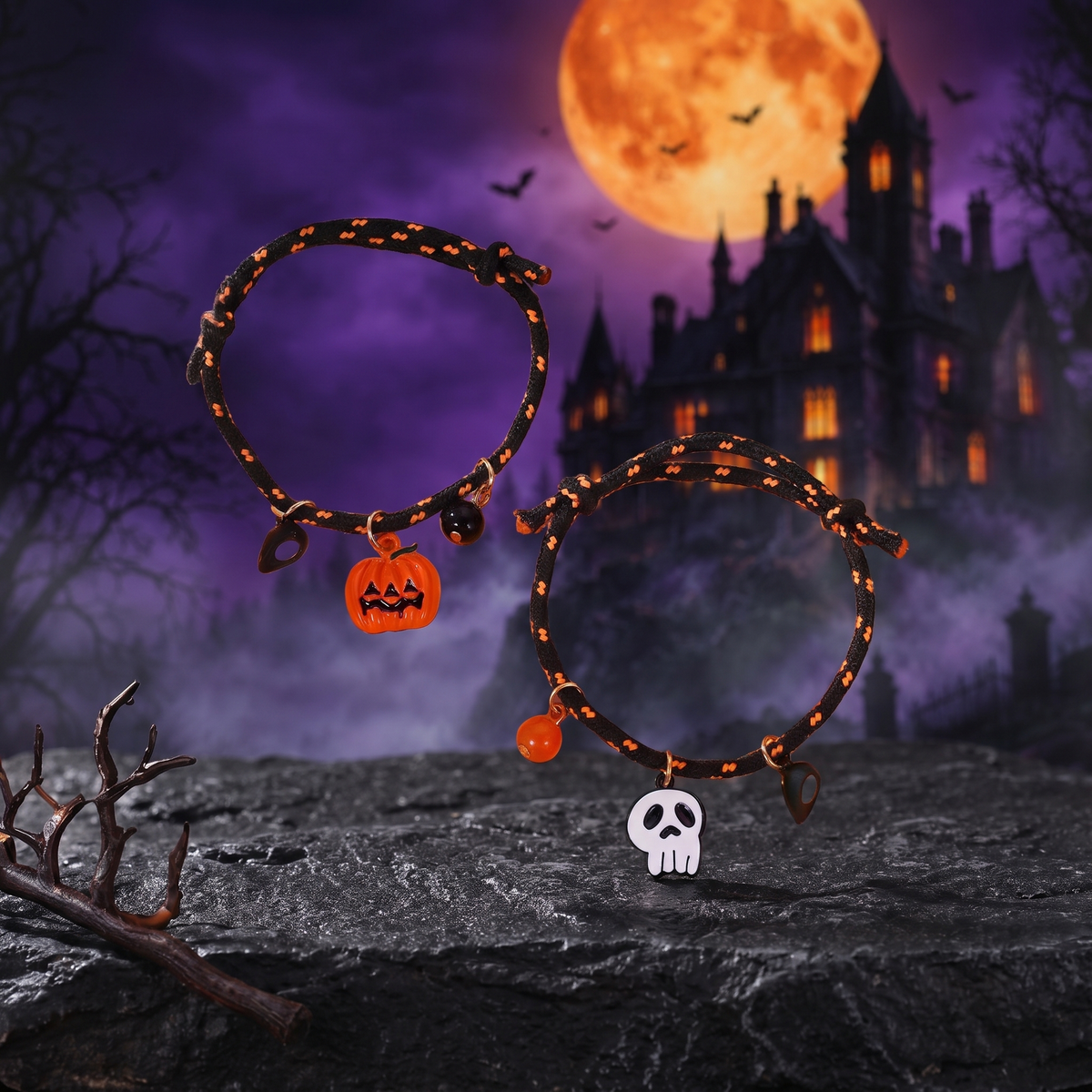 Halloween Magnetic Couple Woven Bracelet — Hallowicked hero (SU00028879)