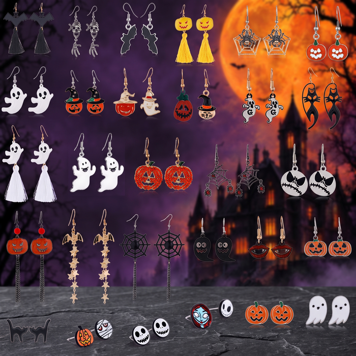 Halloween Themed Alloy Earrings — Hallowicked hero (SU00012662)