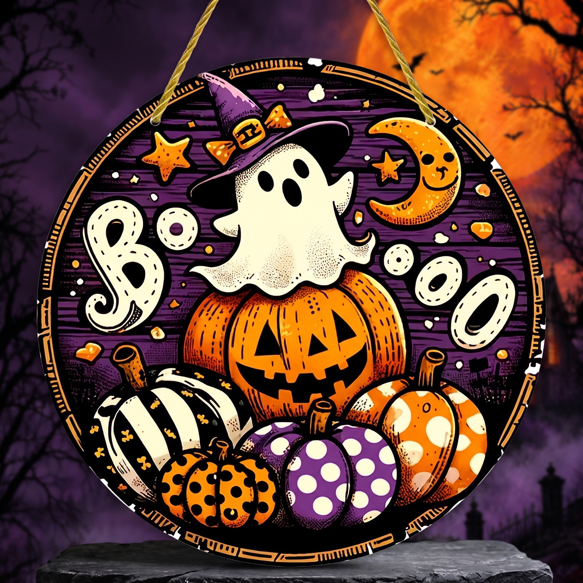 Halloween wooden signboardon — Hallowicked hero (SU00032009)