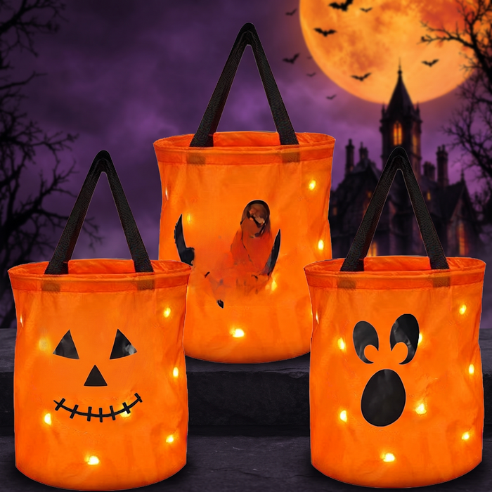 Portable LED Luminous Pumpkin Bag for Halloween Decoration — Hallowicked hero (SU00029837)